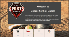 Desktop Screenshot of collegesoftballcamps.com